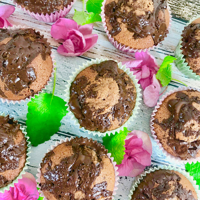 Saftiga chokladmuffins med smak av Oboy