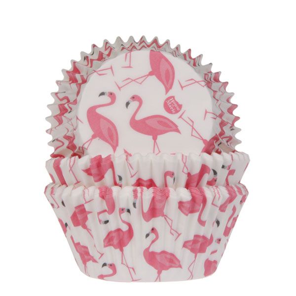 Förpackning med muffinsformar i flamingomotiv