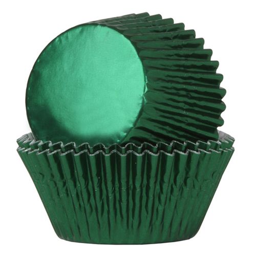Förpackning med muffinsformar i grön metallic