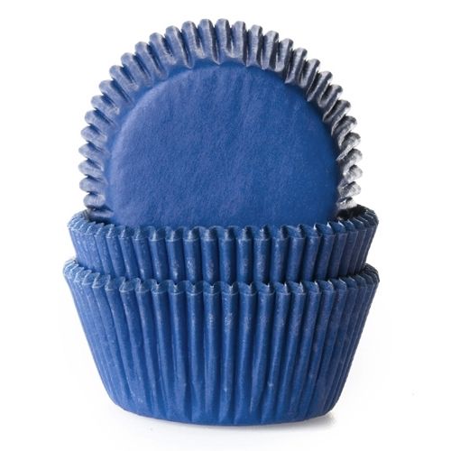 Närbild på muffinsform Jeans blå i modern design
