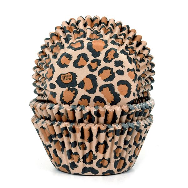 Förpackning med muffinsformar i leopardmönster