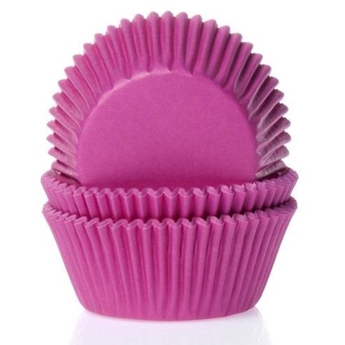 Förpackning med muffinsformar i rosa färg