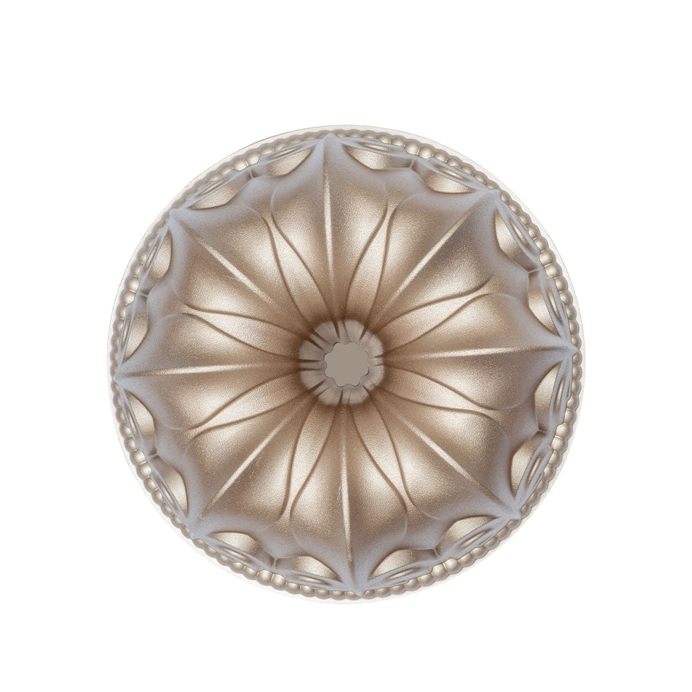 Sockerkaksform Gaia 24 cm non-stick champagnefärg ovanifrån