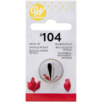 Tyll #104 Kronbladtyll Wilton i rostfritt stål – perfekt för rosor, tulpaner, liljor och blomblad på tårtor och cupcakes