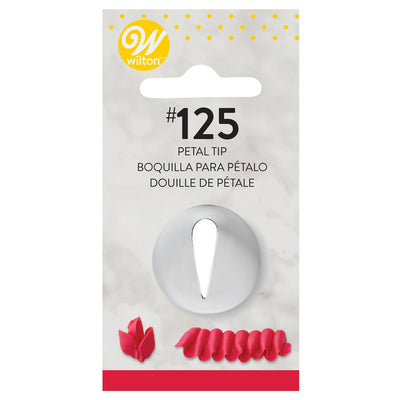 Tyll #125 Kronbladtyll Wilton i rostfritt stål – för rosor, liljor, tulpaner och fylliga blomblad på tårtor och cupcakes