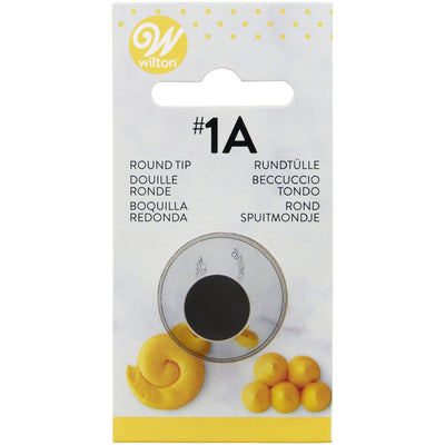 Tyll #1A Rund Wilton i rostfritt stål – perfekt för stora runda former, fyllningar och frosting på cupcakes och tårtor