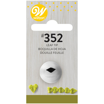 Tyll #352 Lövtyll Wilton i rostfritt stål – perfekt för naturtrogna löv till blommor på tårtor och cupcakes