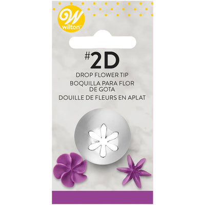 Tyll #2D Droppblomma Wilton i rostfritt stål – för rosor, blommor och dekorativa mönster på cupcakes och tårtor