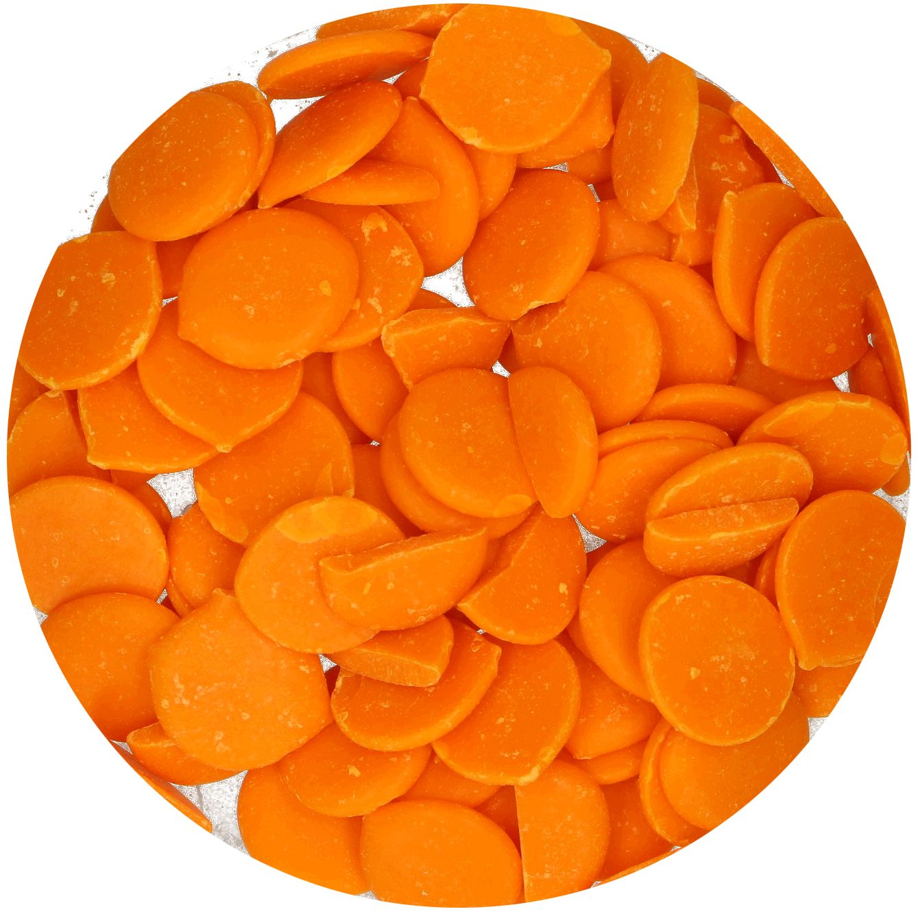 Orangea deco melts med apelsinsmak