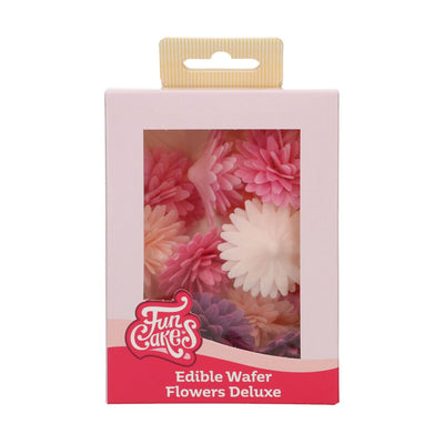 Förpackning med 12 ätbara vågblommor – Pompom & Daisy från FunCakes
