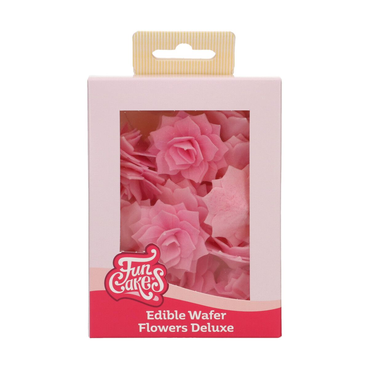 Förpackning med 15 rosa Rosalia-rosor från FunCakes