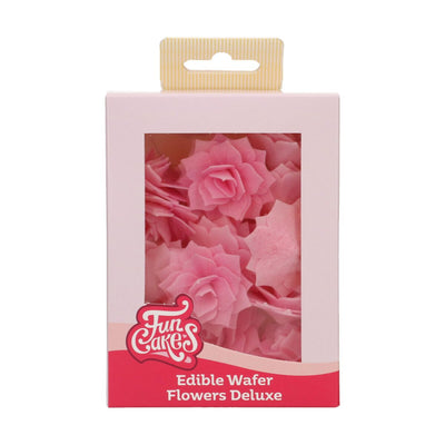 Förpackning med 15 rosa Rosalia-rosor från FunCakes