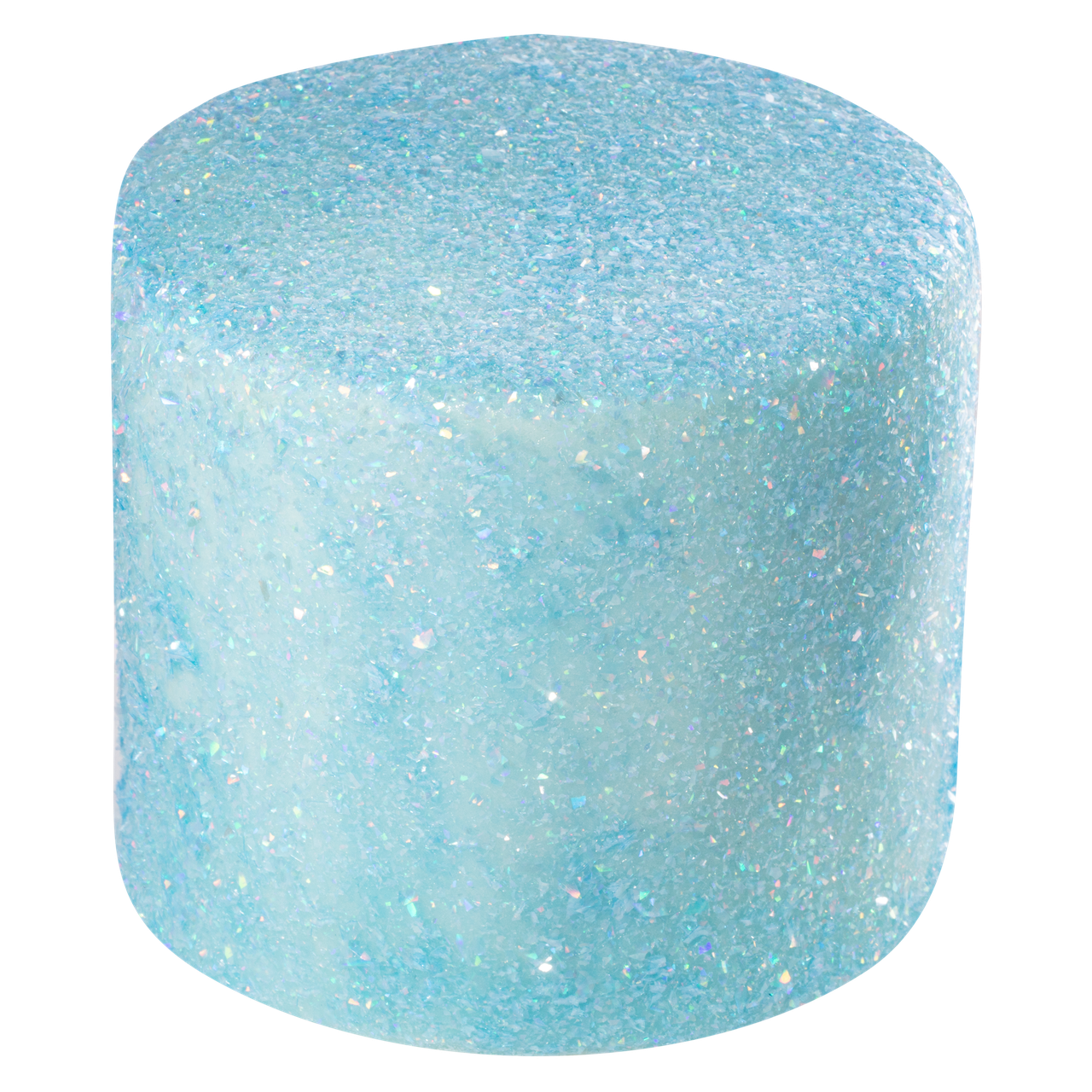 Tårta dekorerad med ätbara blåa glitterflakes från PME.