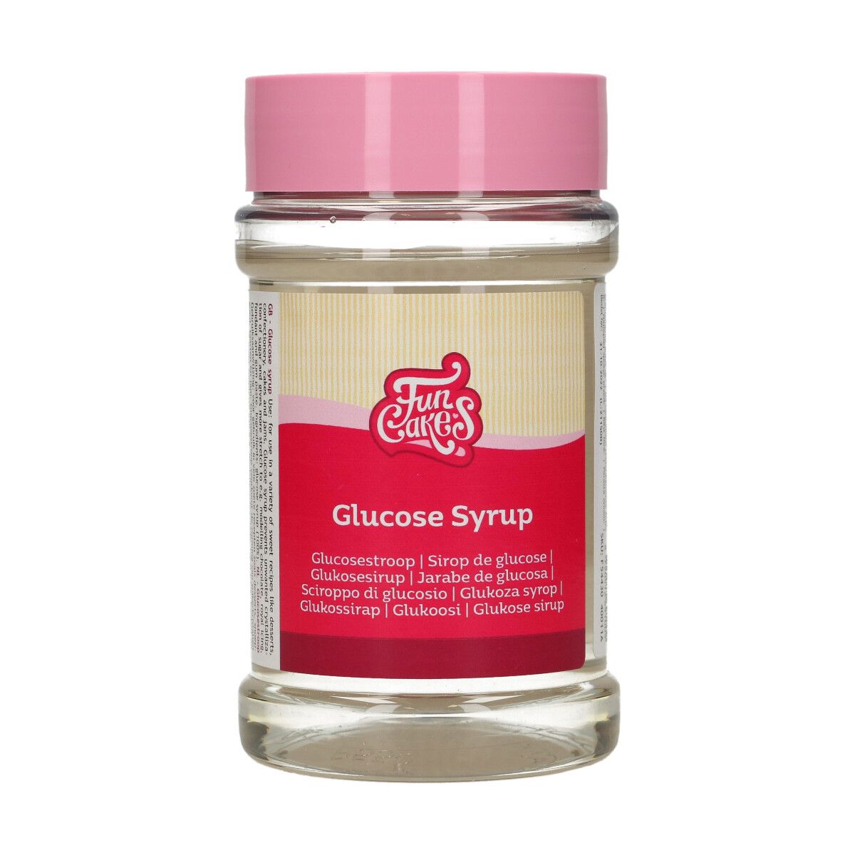 Flytande glukossirap, eller glykos som det också kallas. En genomskinlig vätska som används till godis och bakverk.