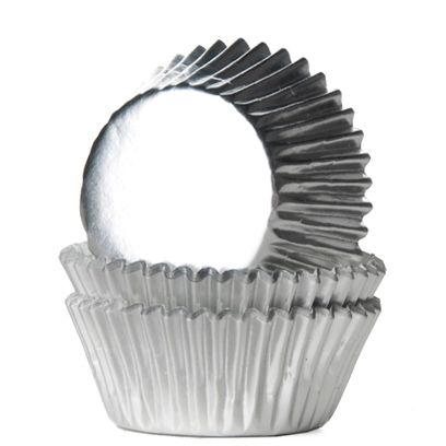 Små muffinsformar I silver för mini-muffins