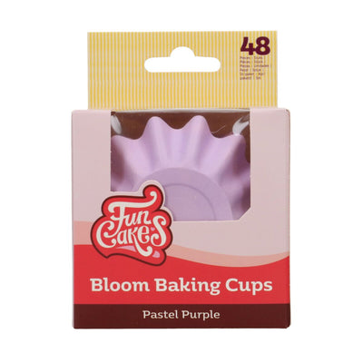 Muffinsform Bloom Pastellila ljuslila non-stick i förpackning