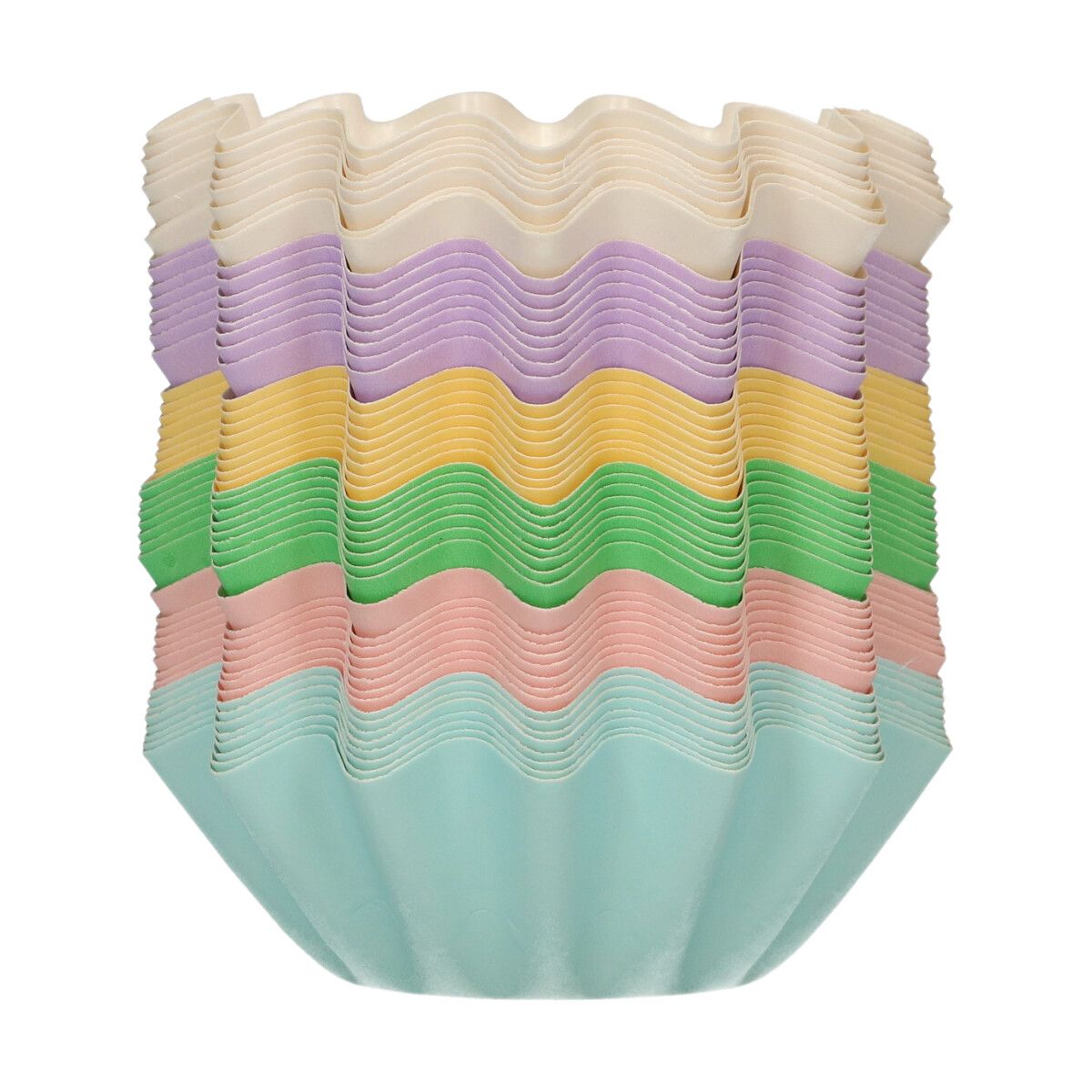 Muffinsform Bloom Regnbågsfärger pastell mix non-stick