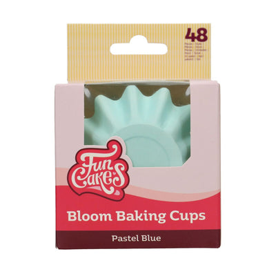 Muffinsform Bloom Pastellblå ljusblå non-stick i förpackning