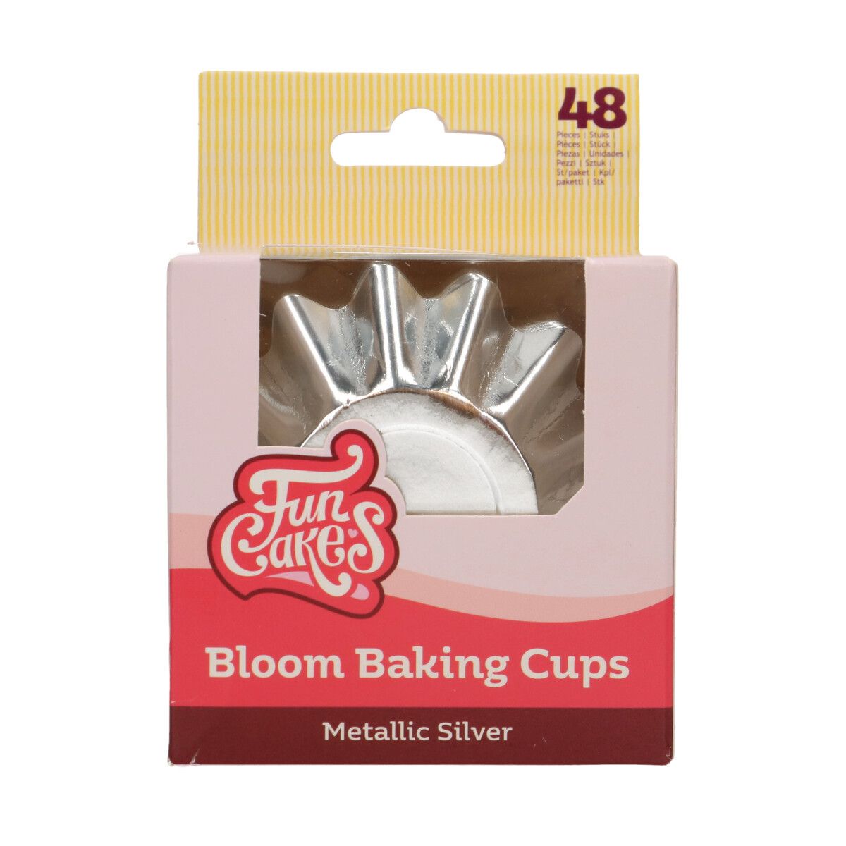 Muffinsform bloom Silver metallic 48 st