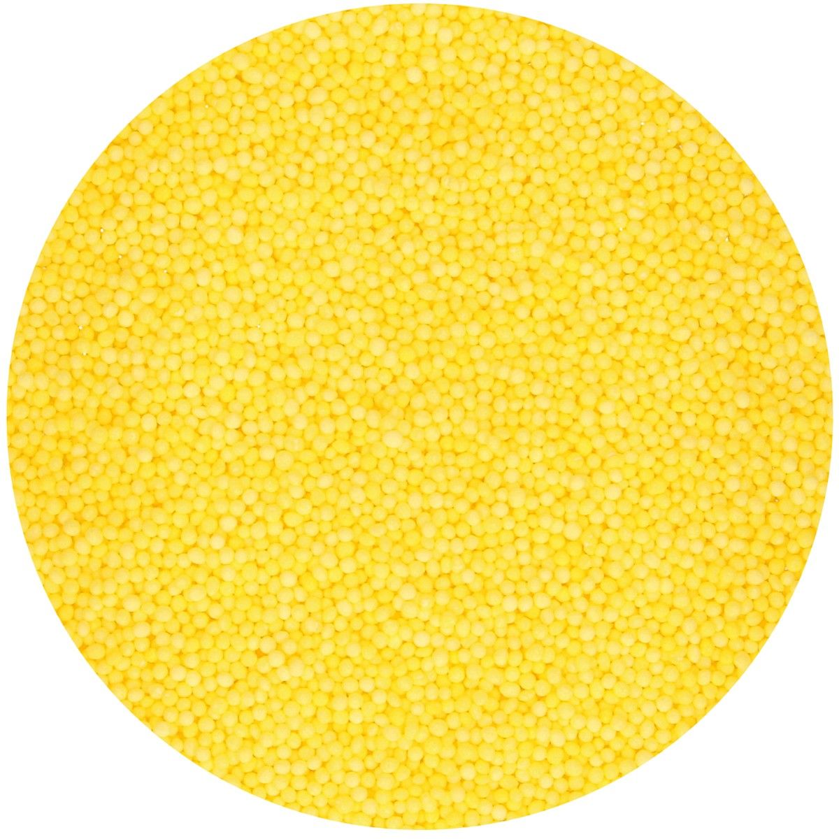Strössel i form av gula små pärlor