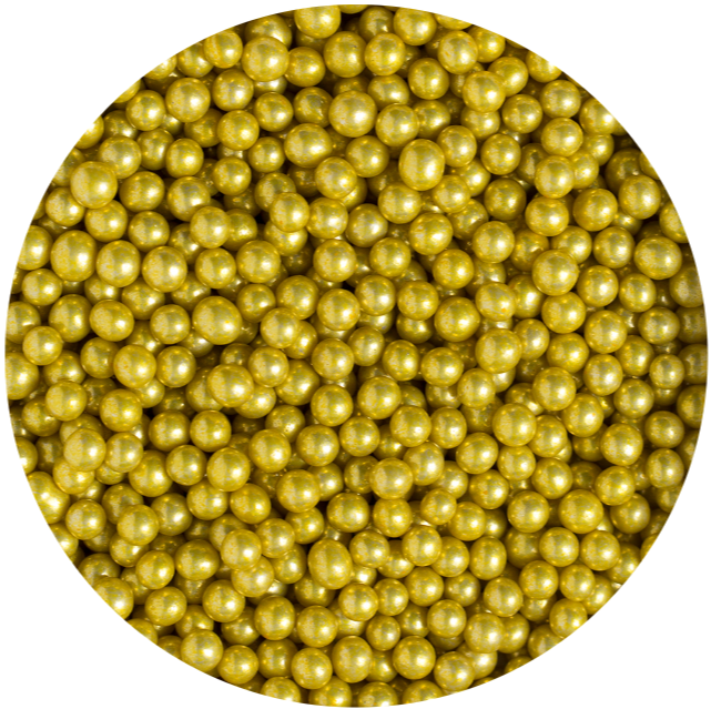 Guldiga pärlor strössel