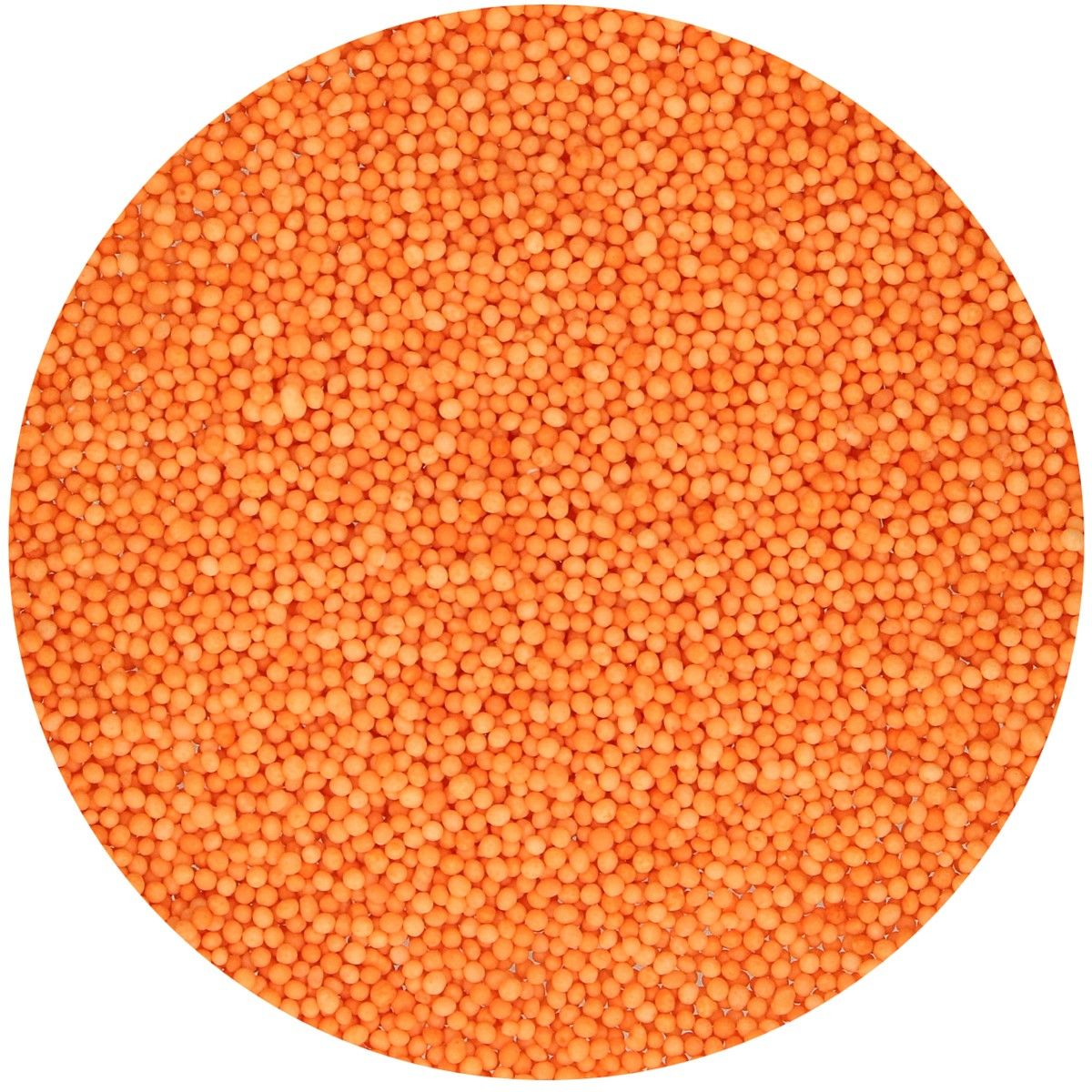 Ätbart strössel i form av små orangea pärlor