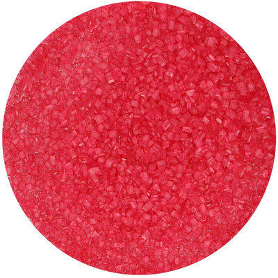 Strössel i form av rött färgat socker