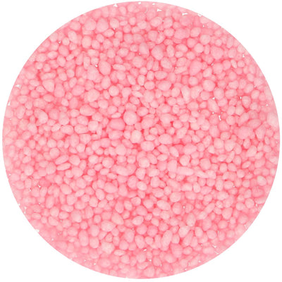Strössel i form av rosa sockerstenar