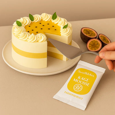 Moussetårta med passionsfrukt och SweetKitchen mousse