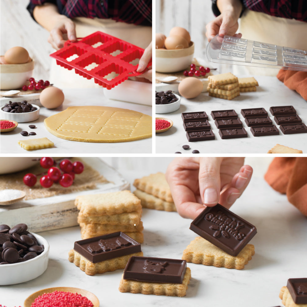 Utstickare & chokladform för cookies Jul Decora