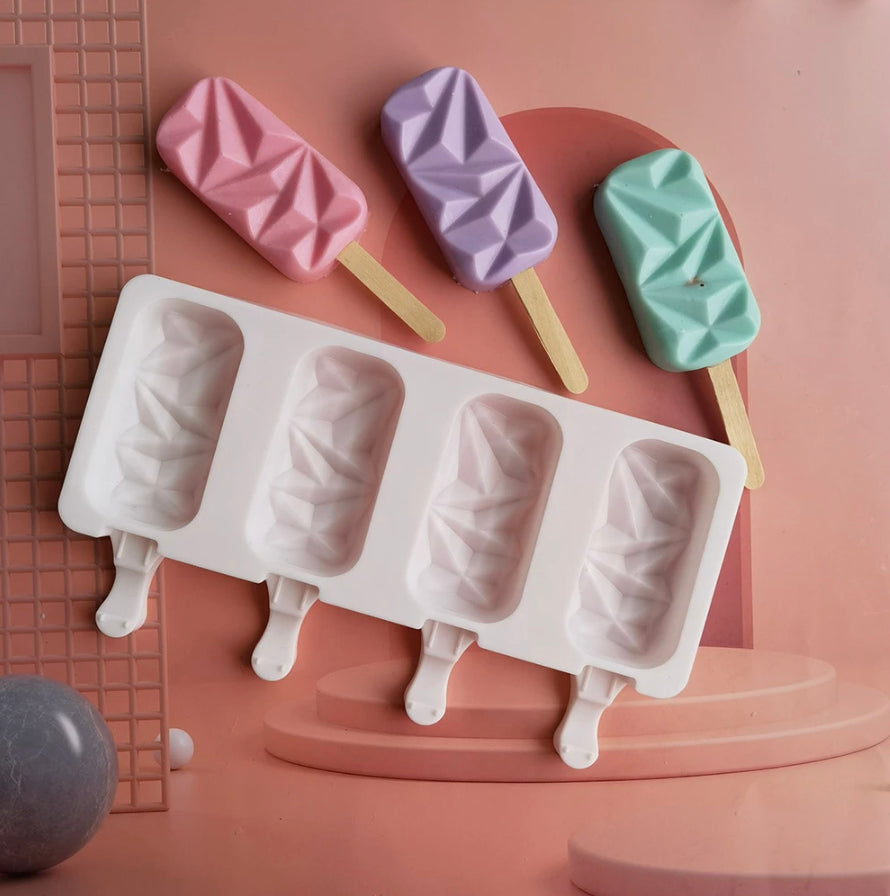 Vit silikonform för glass