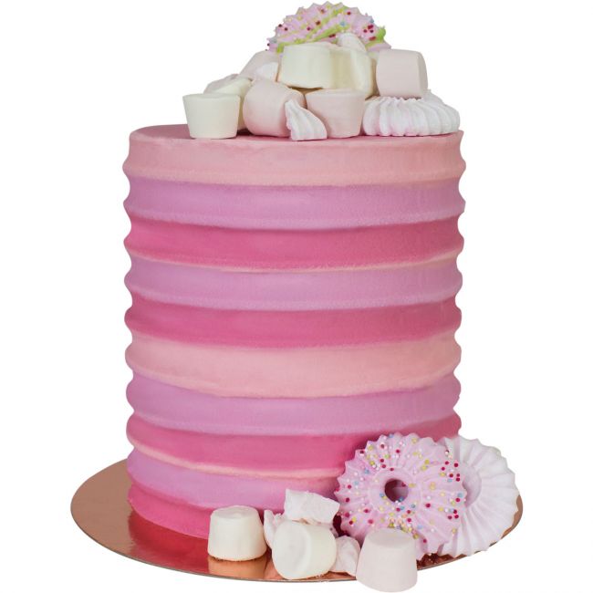 Exempel på tårta bakad med tårtskrapan räfflad mönster