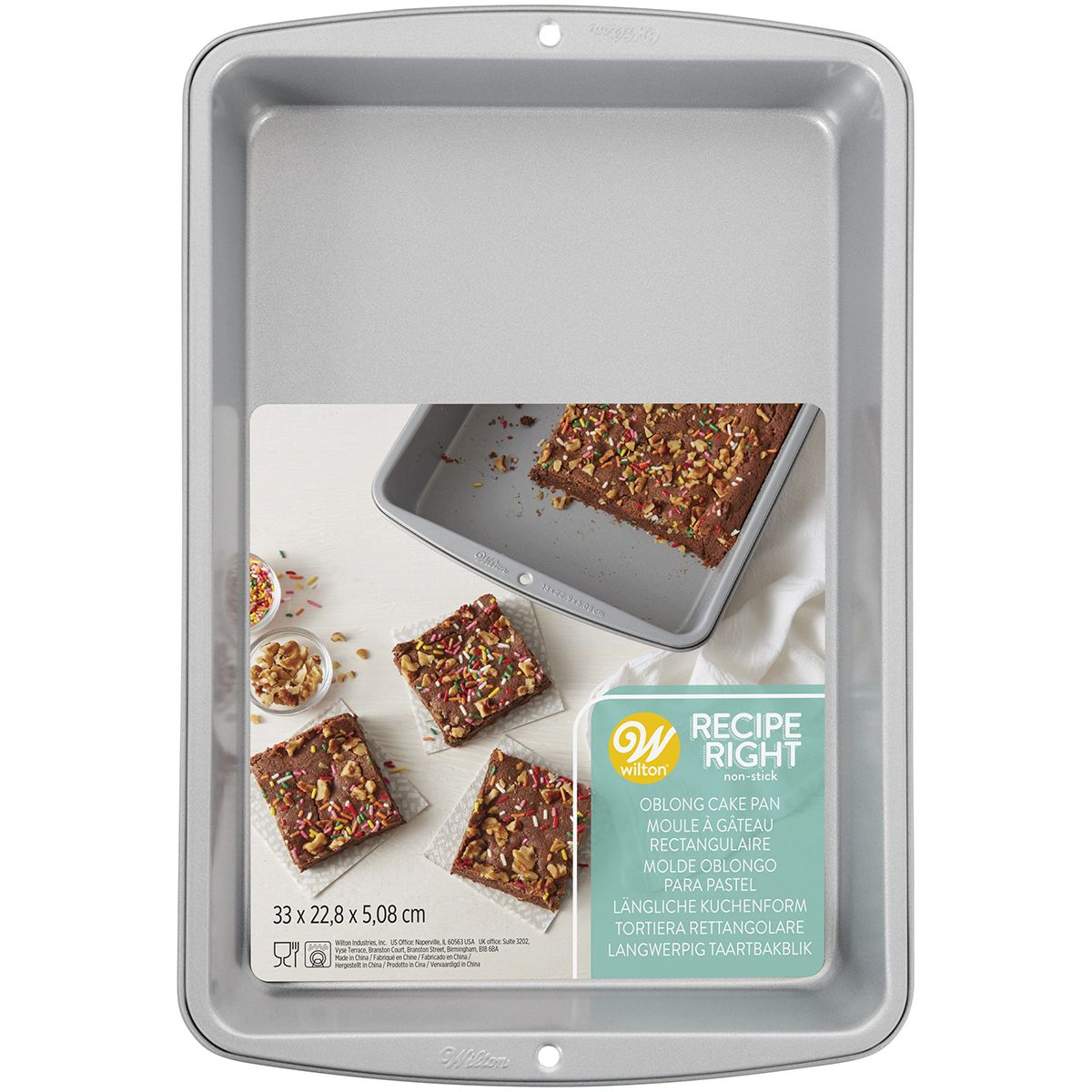 Rektangulär bakform 33 x 23 cm från Wilton Recipe Right i non-stick stål