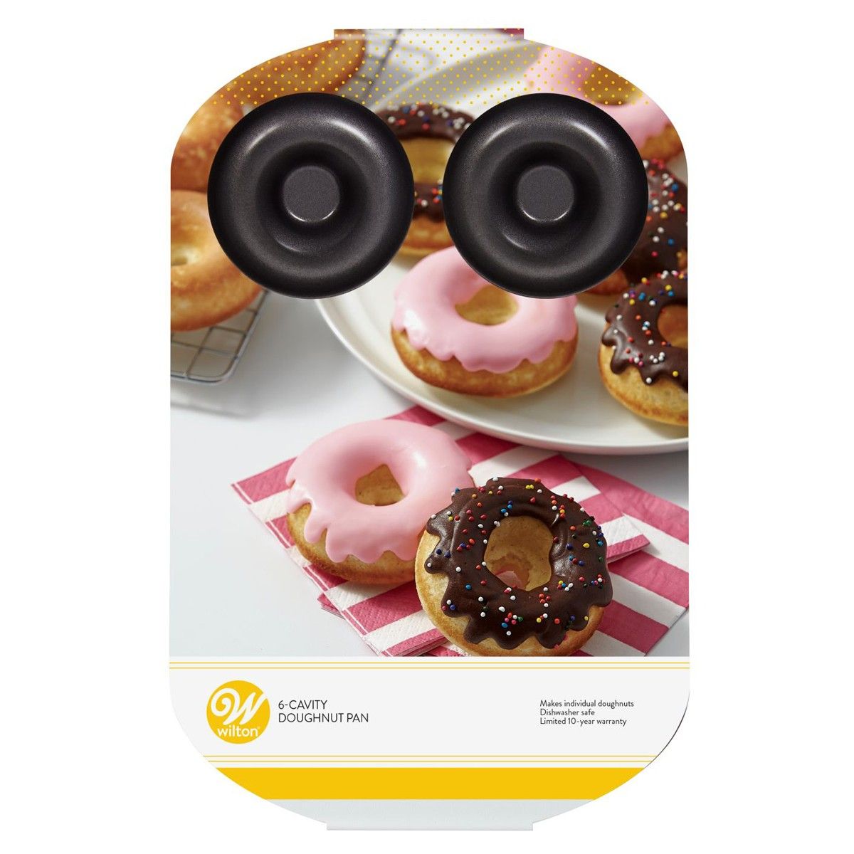 Wilton donut-plåt för 6 standardmunkar i non-stick material