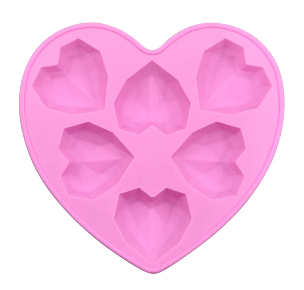 Silikonform mousseform chokladform hjärtan rosa