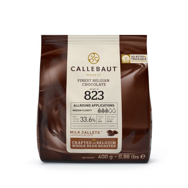 Mjölkchoklad 400 g Callebaut i chokladknappar för bakning och desserter