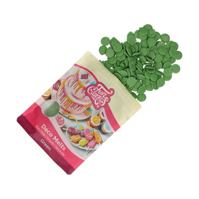 Grön Deco Melts 250 g från FunCakes i påse