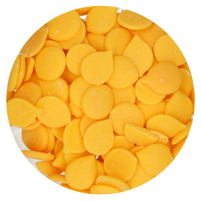 Smältbara Deco Melts i gult för bakning och dekoration