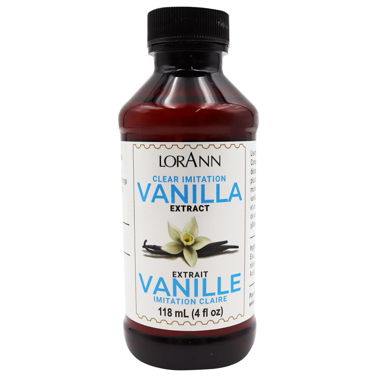 Essens Vanilj emulsion 118 ml från LorAnn. Vattenbaserad smakessens för tårtor, kakor, frosting och glass