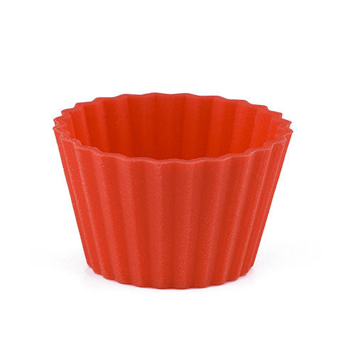 Röd flergångs knäckform i silikon, perfekt för knäck, kola och praliner.