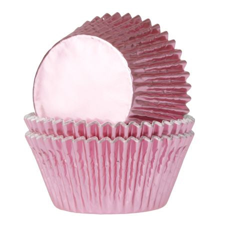 Rosa muffinsformar med metallicfinish – eleganta och festliga