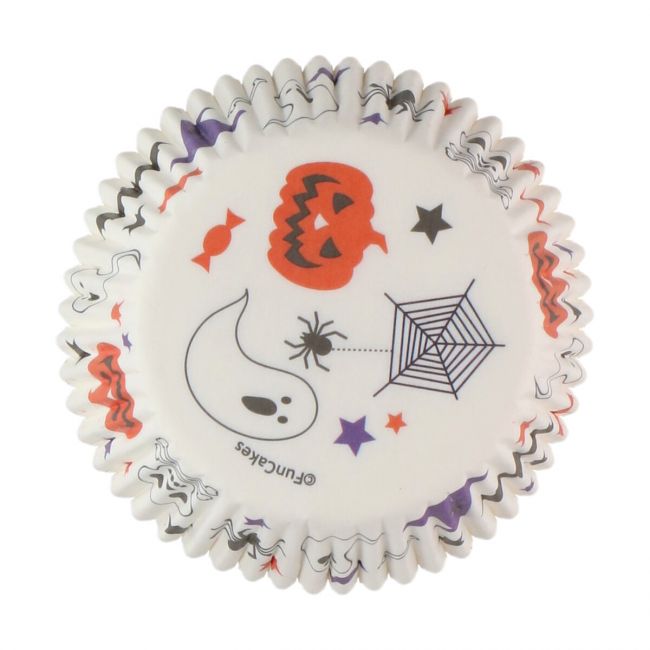 Muffinsform Halloween 48 st med festliga motiv för cupcakes och muffins