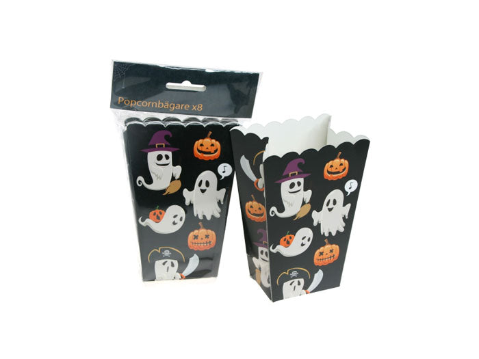 Popcornbägare Halloween 8-pack för snacks och godis