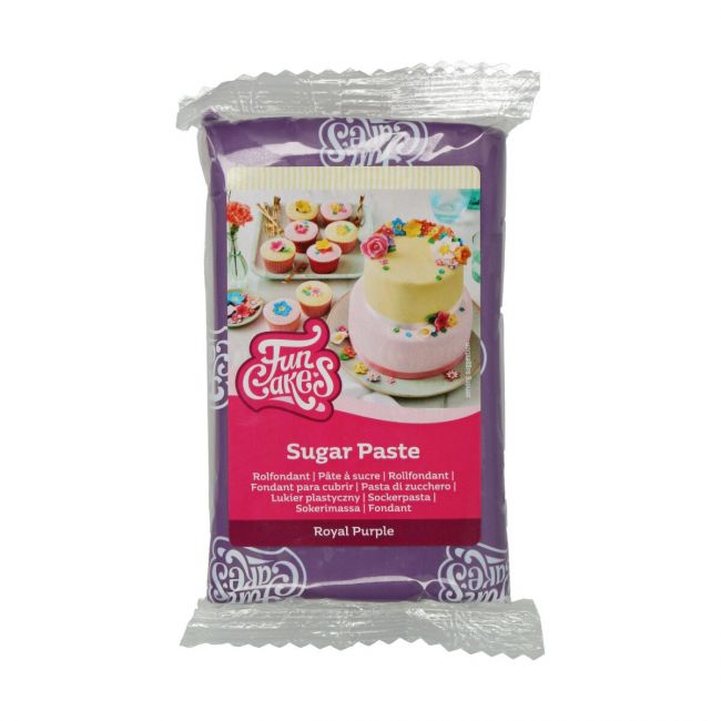 Lila sockerpasta från FunCakes, 250 g – perfekt för eleganta och färgstarka tårtor och dekorationer