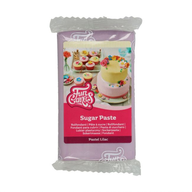 Ljuslila sockerpasta från FunCakes, 250 g – perfekt för romantiska och lekfulla tårtor och dekorationer