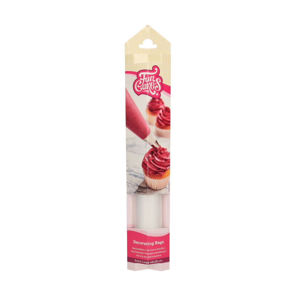 Spritspåsar 46 cm i plast, 10-pack från FunCakes – starka och rymliga spritspåsar för stora mängder frosting, grädde och smet