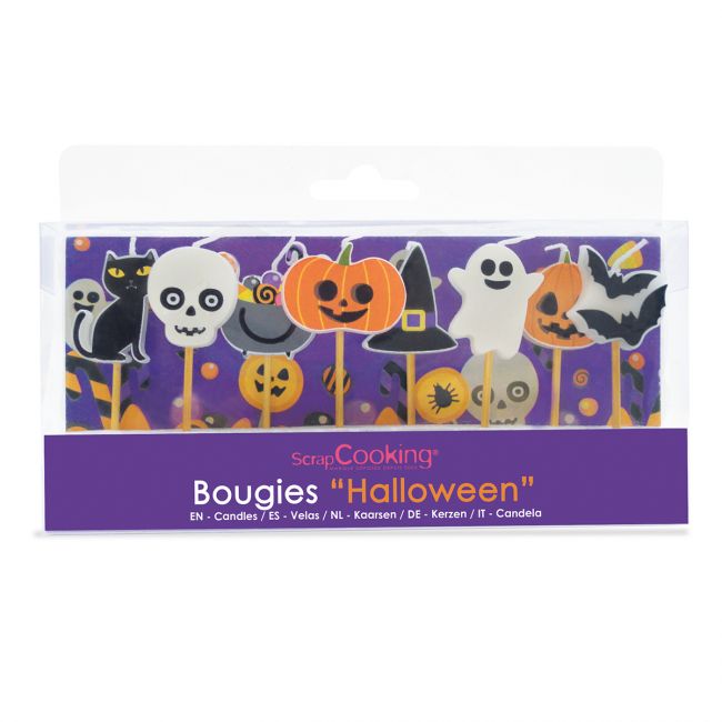 Tårtljus Halloween 8-pack från Scrapcooking för tårtor och bakverk