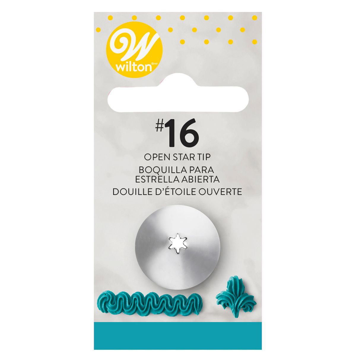 Tyll #16 Öppen stjärna Wilton i rostfritt stål – perfekt för stjärnor, snäckor, kanter och rosetter på tårtor och cupcakes
