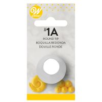 Tyll #1A Rund Wilton i rostfritt stål – perfekt för stora runda former, fyllningar och frosting på cupcakes och tårtor