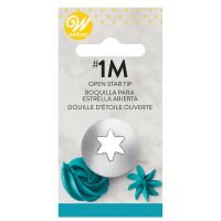 Tyll #1M Öppen stjärna Wilton i rostfritt stål. Perfekt för swirls, rosetter och toppar på cupcakes, kakor och tårtor